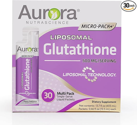 Aurora Nutrascience Micro-Pack Liposomal Glutathione, Immune 500 mg (10mL), 30 30 Single-Serve 10 fl (300mL)