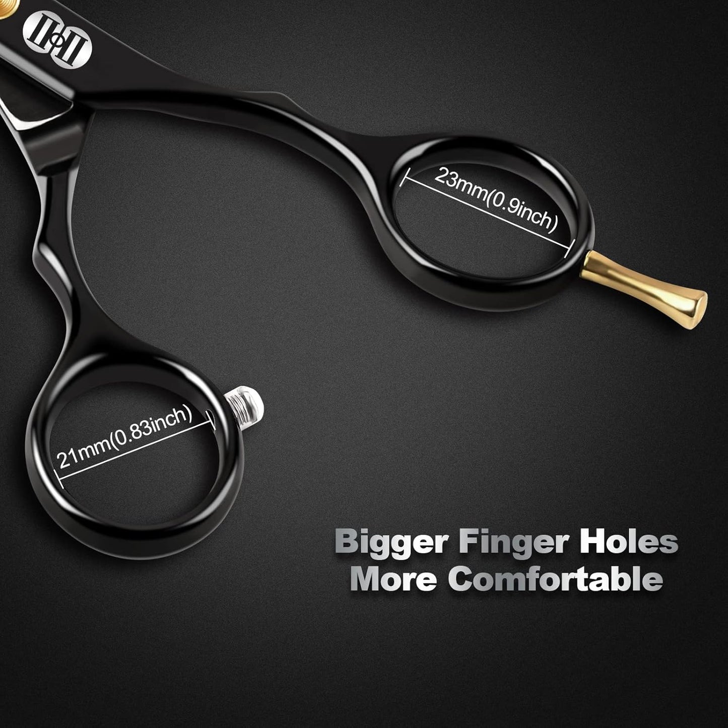 CIICII Hair Cutting Scissors, 6.5 Inch Professional Hair Scissors Set (Hair Cutting Shears Beard Trimming Haircutting Haircut Kit) Right Left Handed Barber Shears for Home Salon DIY Hairdressing