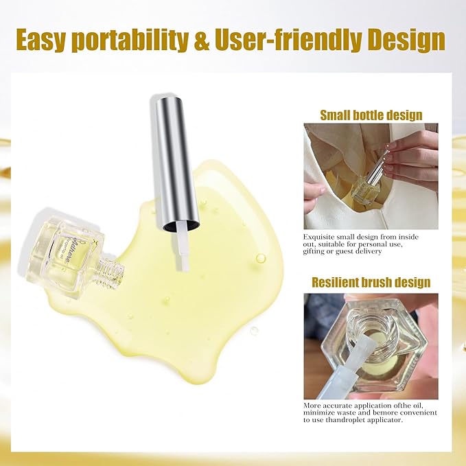 ADHERE Cuticle Oil for Nails Professional Nail Oil 8ML, Jojoba Nail Cuticle Oil Contains Vitamins with Soft Brush, for Nourishing, Hydrating, Dry Rough Nail Care Repair Essential Nail Care（Floral）