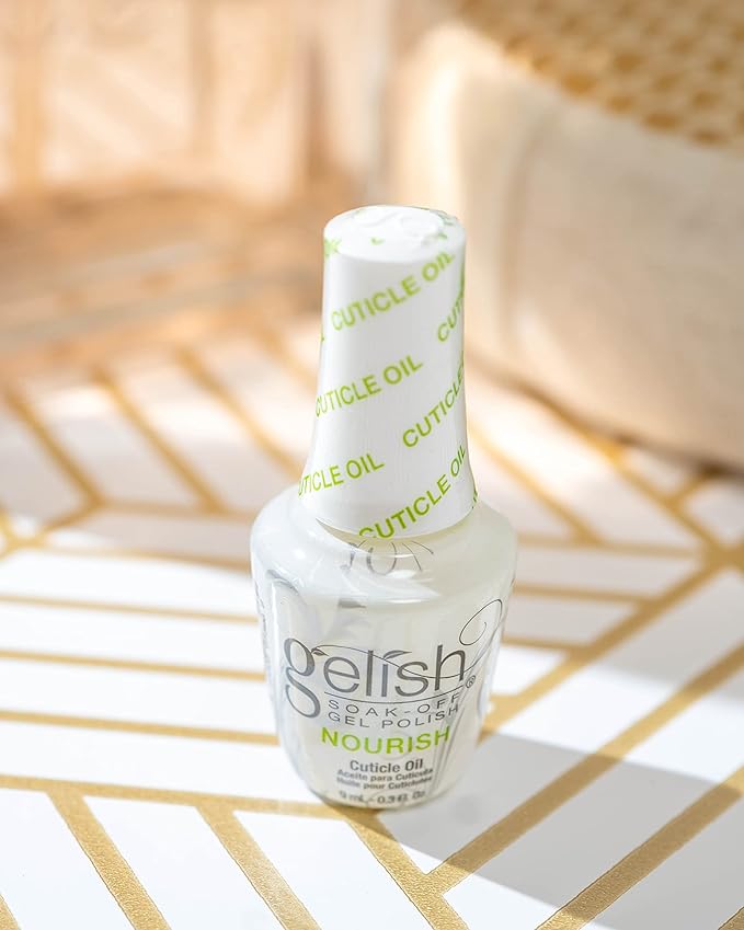 Gelish Mini Nourish Cuticle Oil - Hydrating & Nourishing Formula for Healthy Nails & Cuticles - Quick Absorbing, Non-Greasy, Ideal for Home & Professional Use (0.3 Fl Oz)
