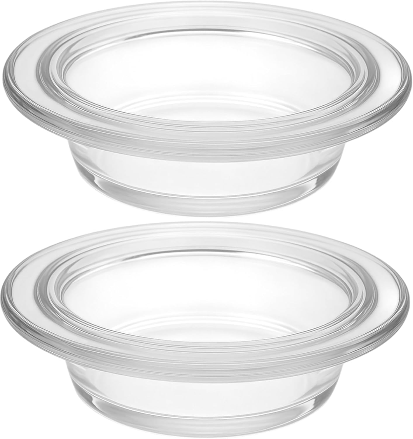 2Pcs 4.5 Inch/115mm Wax Warmer Replacement Dish, Glass Heating & Melting Plate for Electric Oil Tart Burner, Candle Melter Lamp Aromatherapy Tray Bowl , Diffuser Dishes for Home, Office, or Meditation