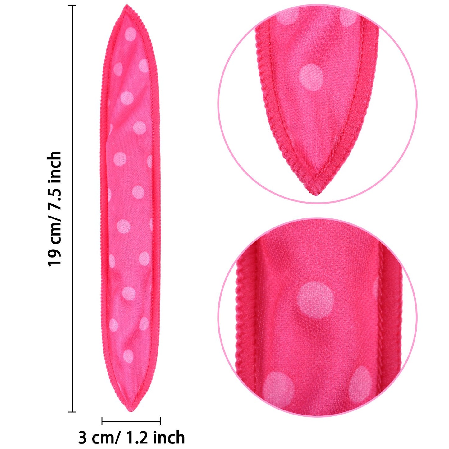 Bememo 40 Pieces Soft Curlers Hair Rollers Pillow Rollers for Hair Satin Sponge Curlers to Sleep in Overnight Heatless No Heat for Long Short Foam Rag Large Styling Tools(Multicolor)