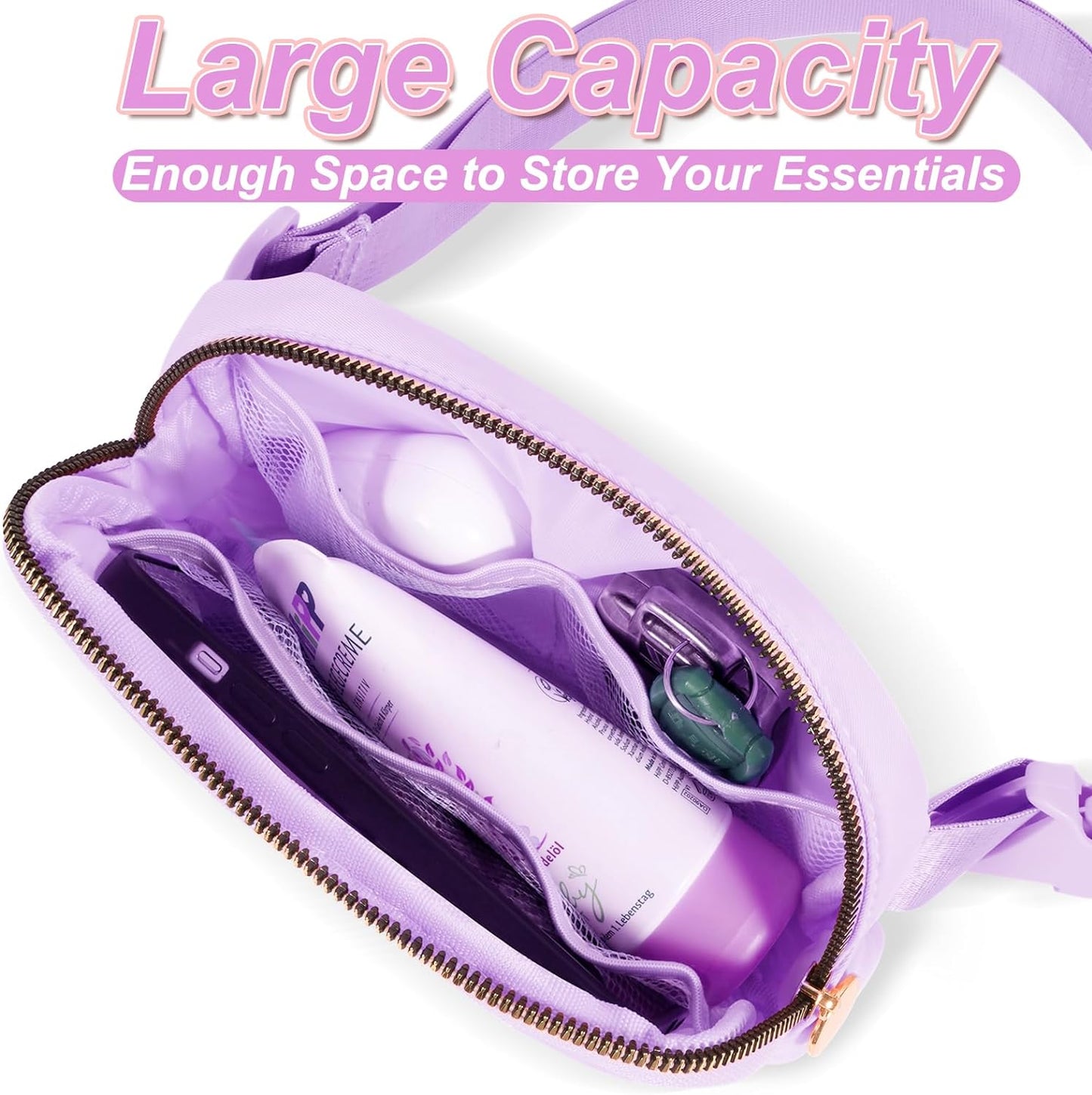 Gifts for Girls Teens Kids - Birthday Gifts for Daughter Sister Her,Teen Girl Essentials,Travel Essentials,Cute Teen Trendy Stuff Waist Packs Belt Bag Crossbody Bag | Lavender,Initial Z