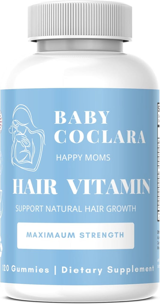 Postpartum Hair Loss Vitamin Gummies - Biotin with Vitamin E, Pantothenic Acid, B6 & B12 for Beautiful & Strong Hair, Skin, and Nails - Postpartum Essentials for New Moms - 120 Gummy Vitamins