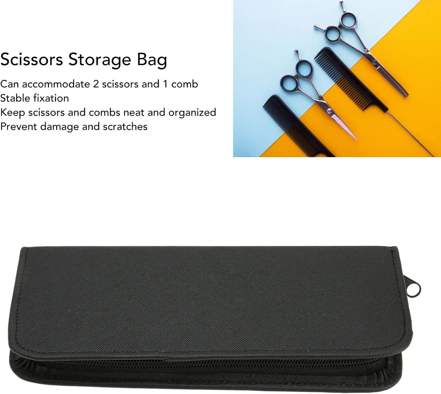 Hair Salon Barber Scissors Holder Pouch, Professional Comb Storage Bag for Hairdresser