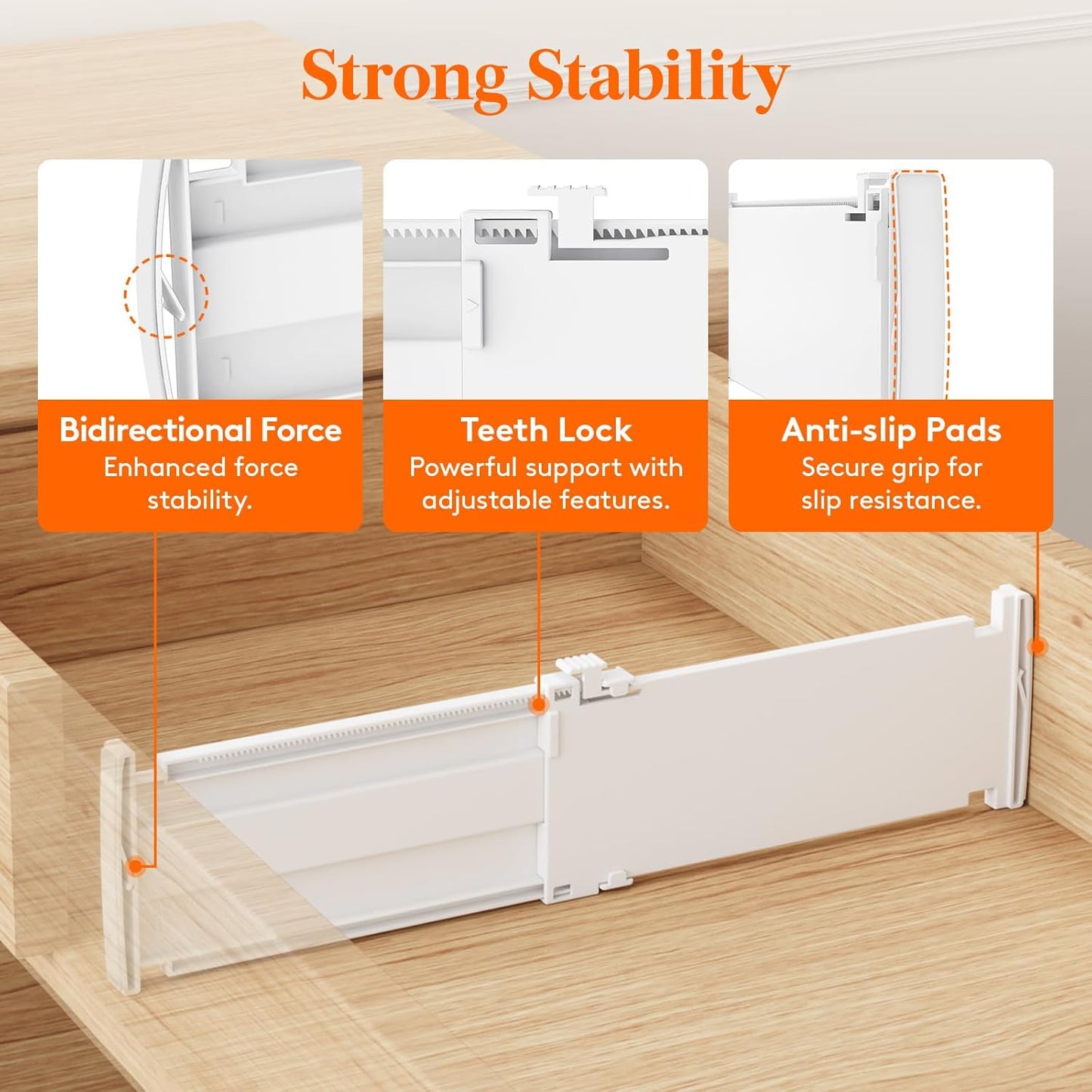 Lifewit 14 Pack Drawer Dividers 4" High, 10.5-16.5" Dresser Drawer Divider, Adjustable Drawer Organizers for Clothes, Plastic Drawers Separators for Dresser, Bedroom, Bathroom, Kitchen, Office