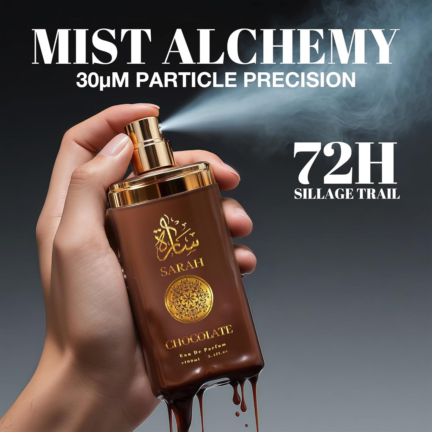 3Pack Men Colognes Combo Set AZAD,AZAD Blue,Sarah Chocolate 3.4 Fl Oz Each Eau De Parfume Spray with Woody Floral & Fruity Scent Perfume Gift Set Day to Night Use Fragrances