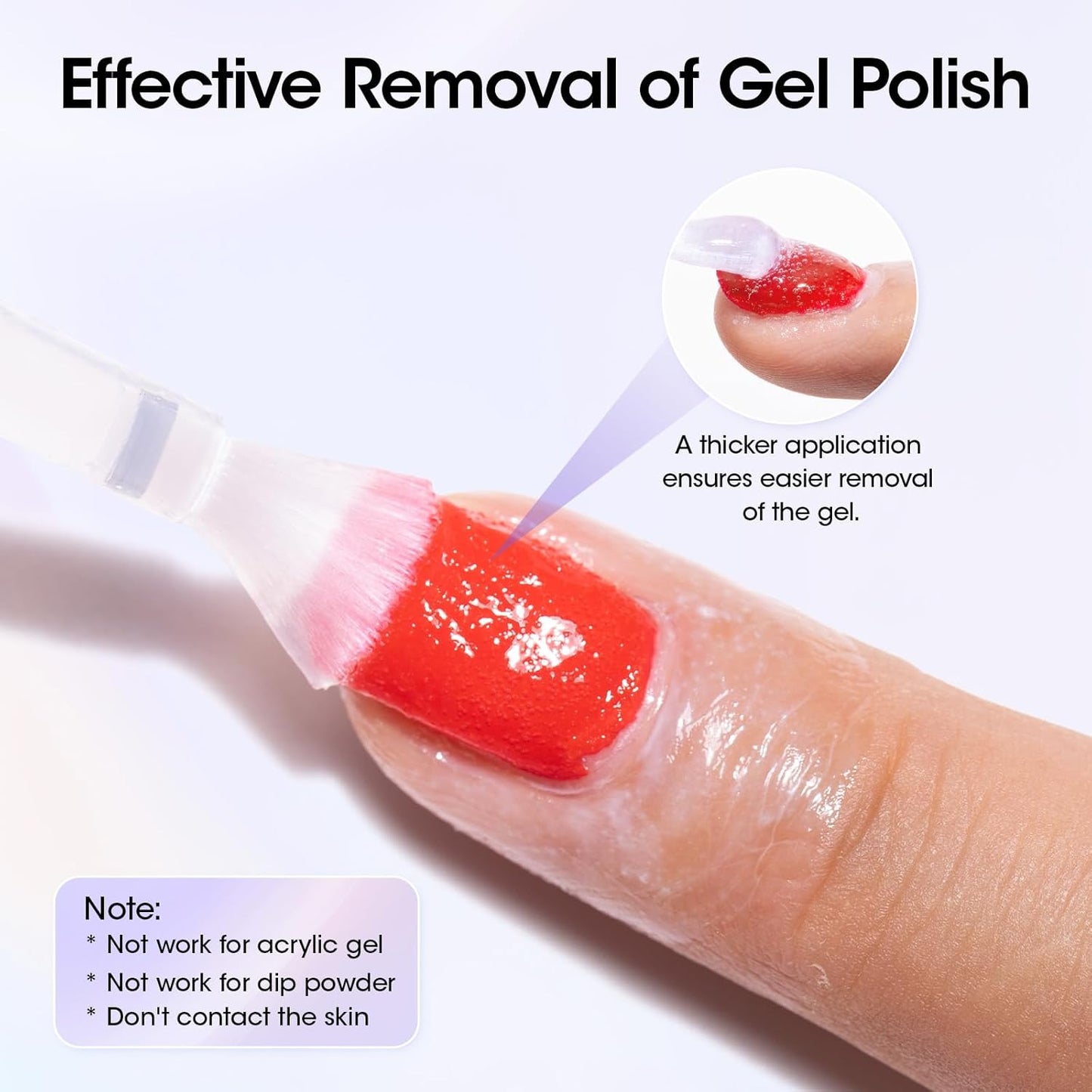 Gellen Gel Nail Polish Remover, (2pcs) Gel Polish Remover for Nails, No Need Foil, Quickly & Easy Polish Remove in 2-5 Minutes, No Need Soaking 18ml Gel Nail Remover Pro