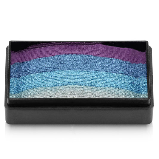 Kraze FX Dome Stroke - Dusk (25 gm), Professional 1-Stroke Split Cake, Hypoallergenic, Non-Toxic, Water Activated Face & Body Painting Makeup Supplies for Sensitive Skin, Kid Safe, Adults