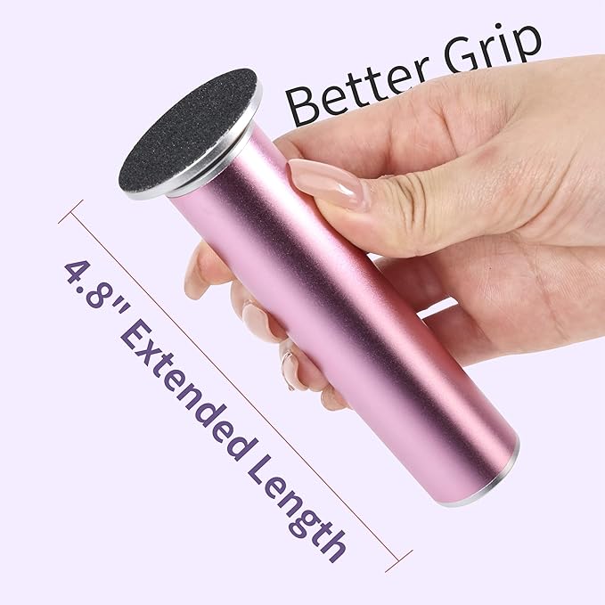 Professional 800RPM Electric Foot Callus Remover with 120pcs Sandpaper Discs, 4.8IN Aluminum Callus Remover for Feet, Stepless Speed Control Foot File for Dead Skin (Purple)