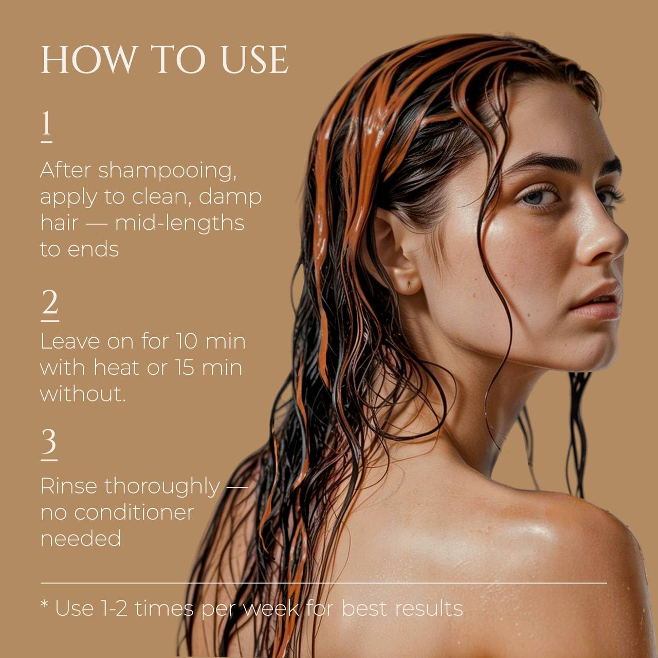 HADAT Liquid Silk Treatment – Premium Hair Mask for Dry Damaged Hair - Deep Conditioning Hair Mask with Macadamia, Argan Oil – Hydrating, Repair & Shine – Made in Israel – 10.1 Fl Oz