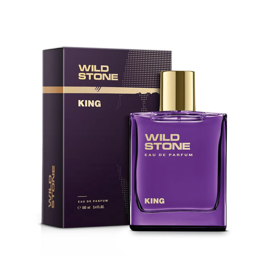Wild Stone King Perfume for Men| Luxury Eau De Parfum | Long-Lasting Fragrance | Premium Perfume for Men l Infused with Woody & Oriental Notes 100 ml 3.4 Fl oz | Vegan | Clean Ingredients