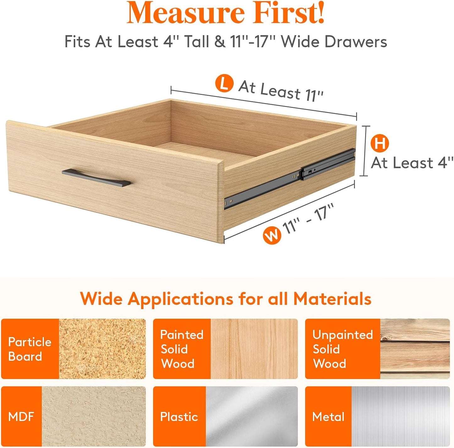 Lifewit 8 Pack Drawer Dividers 4" High, 11-17" Adjustable Dresser Drawer Organizers for Clothes, Expandable Dresser Separators in Bedroom/Bathroom/Kitchen/Vanity/Office Organization and Storage, Beige