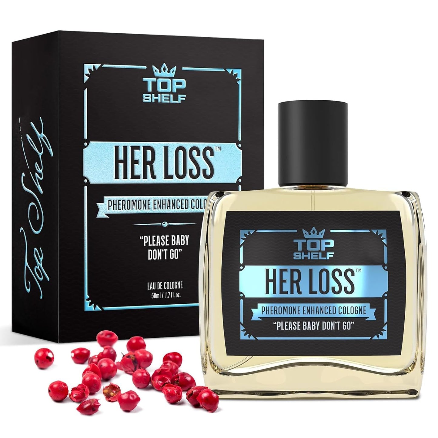 fugit Her Loss Cologne for Men, She lost menswear Colognes 1.7 Fl oz, Her Loss the pheromone Men's, Pheromone Perfume, Travel Set Valentine's Day Gift for Father, Boy Friend and Husband.