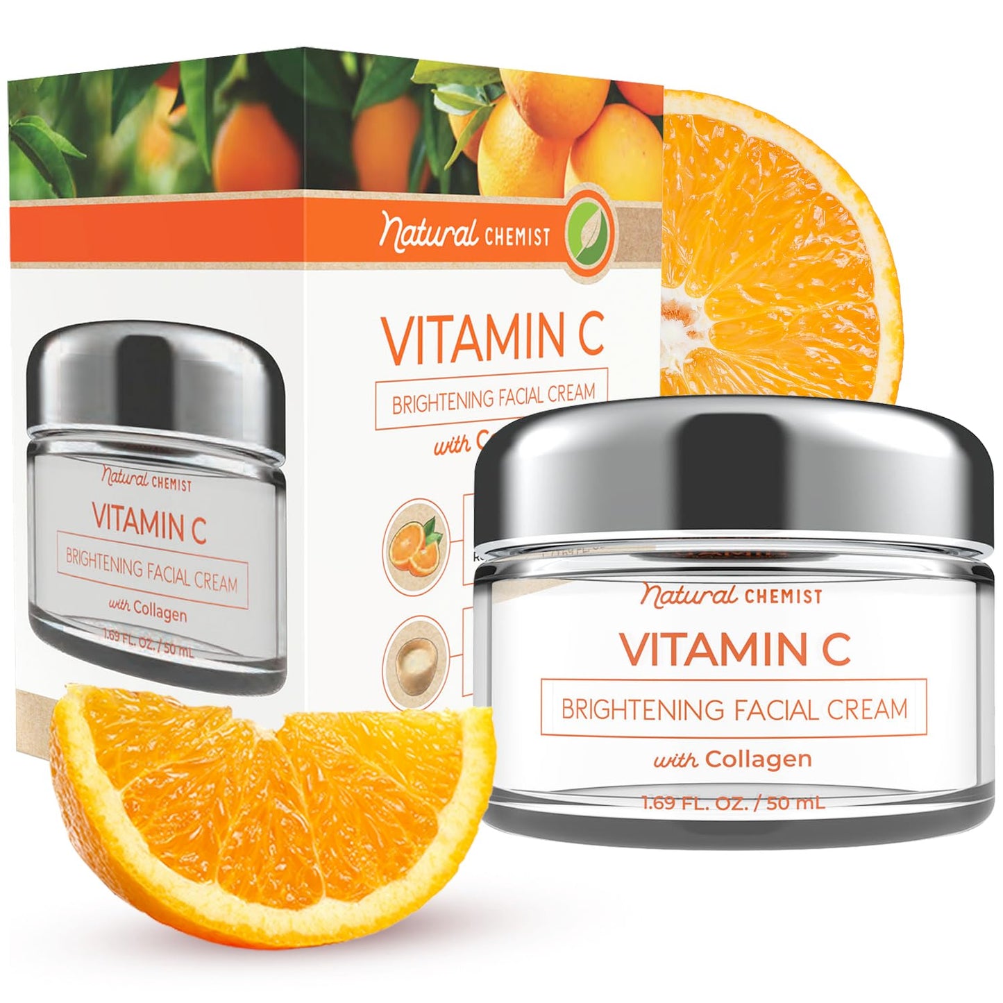 Vitamin C & Collagen Daily Face Moisturizer - Firming, Reduces Fine Lines & Wrinkles, Brightening, Dermatologist Tested, Cruelty Free Korean Skin Care For All Skin Types - 1.69 fl. oz