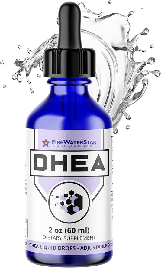 FWS DHEA Liquid Drops - Pure DHEA Supplement for Men and Women - Adjustable Dosing 5mg 10mg 25mg 50mg - Supports Hormone Balance, Vitality, Motivation, Energy, Healthy Aging