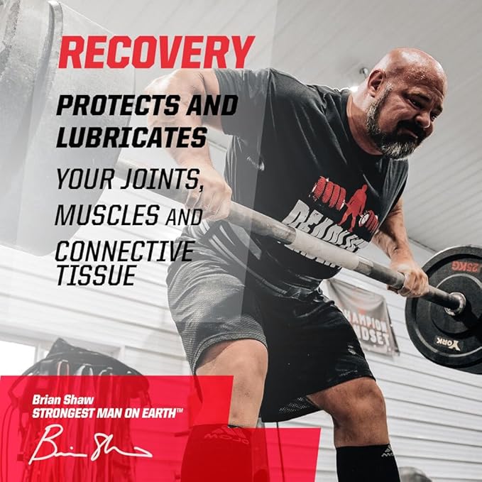 Undefined Nutrition Recovery by Brian Shaw - Oral Liquid Hyaluronic Acid (HA) + MSM - Protects Joints and Muscles, Reduces Post Workout Soreness – Joint and Connective Tissue Repair Supplement – 24 oz