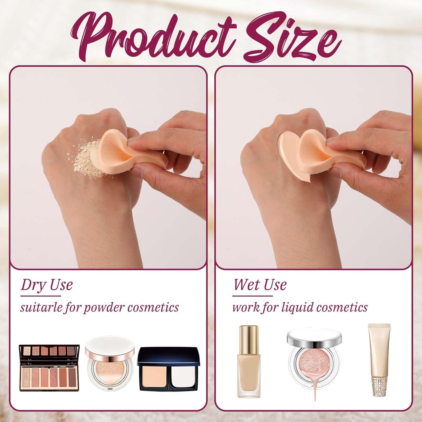 12 Pcs Round Makeup Sponges for Foundation Facial Powders Puff Cosmetic Sponge Round Foam Pad Powders Blender(Skin Color)