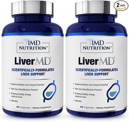 1MD LiverMD - Liver Support Supplement 60 Capsules (2-Pack)