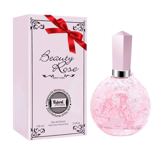 Hybrid & Company Beauty Rose Eau De Parfum Natural Spray Fresh Floral Scent, 3.4 Fl Oz