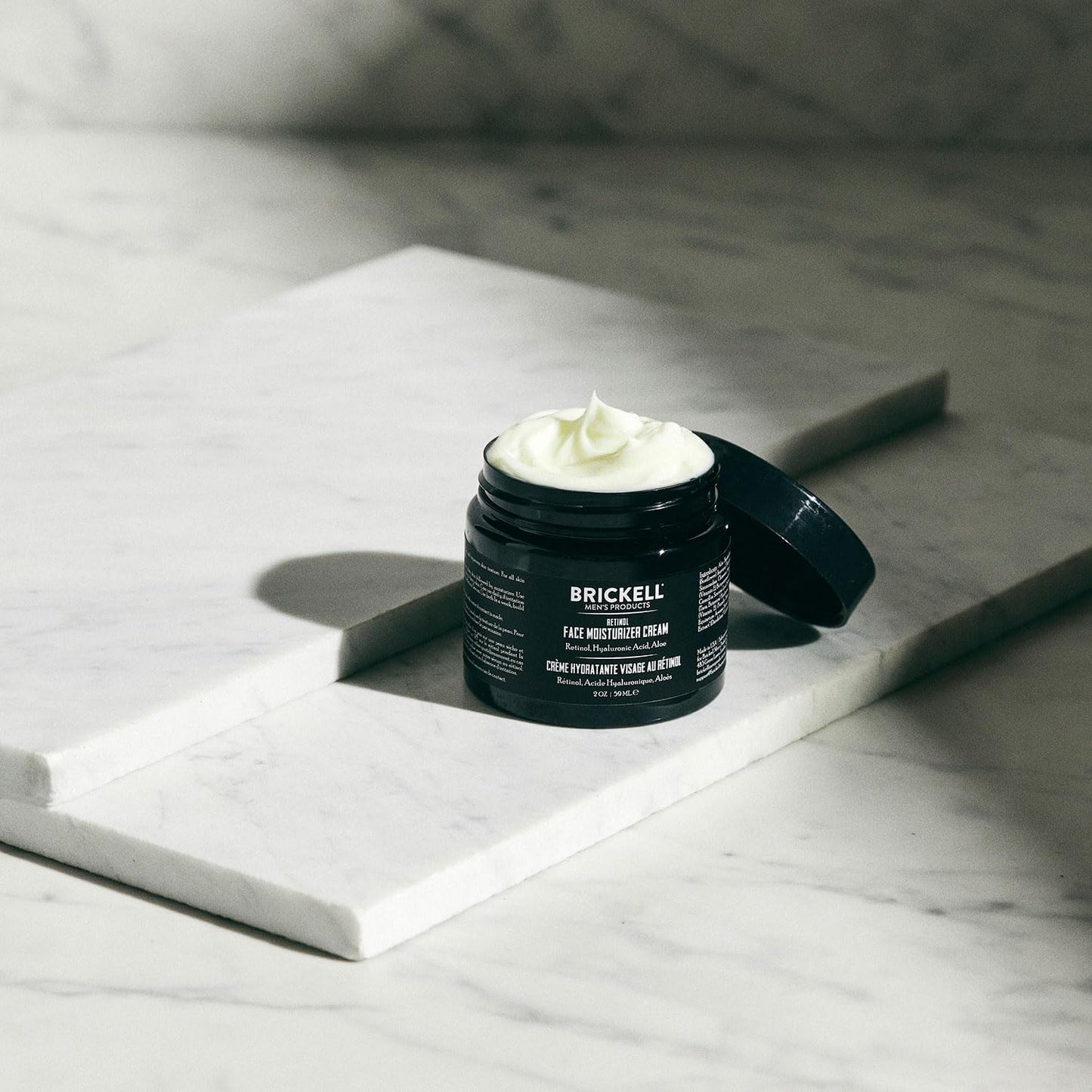 Brickell Men's Retinol Face Moisturizer Cream For Men, Natural & Organic, Anti-Wrinkle Face Night Cream with Retinol & Hyaluronic Acid To Reduce Fine Lines and Even Skin Tone, Fragrance-Free, 2 Ounce