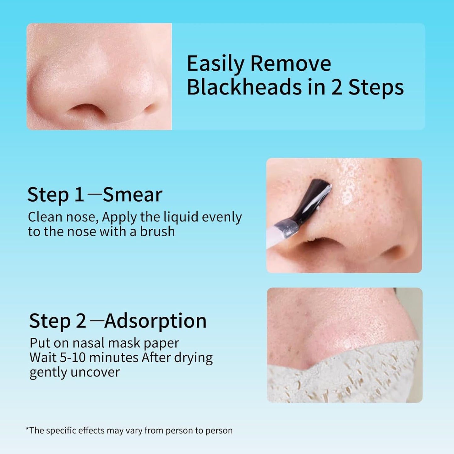 RtopR Nose Pore Strips Blackhead Remover for Face, Blackhead Mask Pore Strips 2 in 1 Peel Off Face Mask, 50PCS Nose Plants Pore Strips