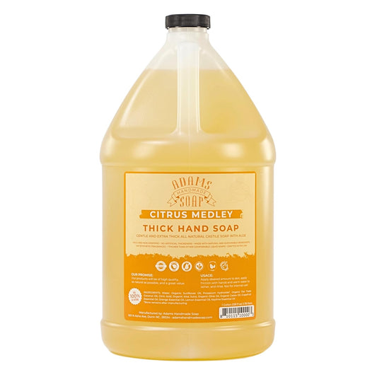 Adams Handmade Soap Thick Organic Castile Liquid Hand Soap 1 Gallon Refill - Citrus Medley