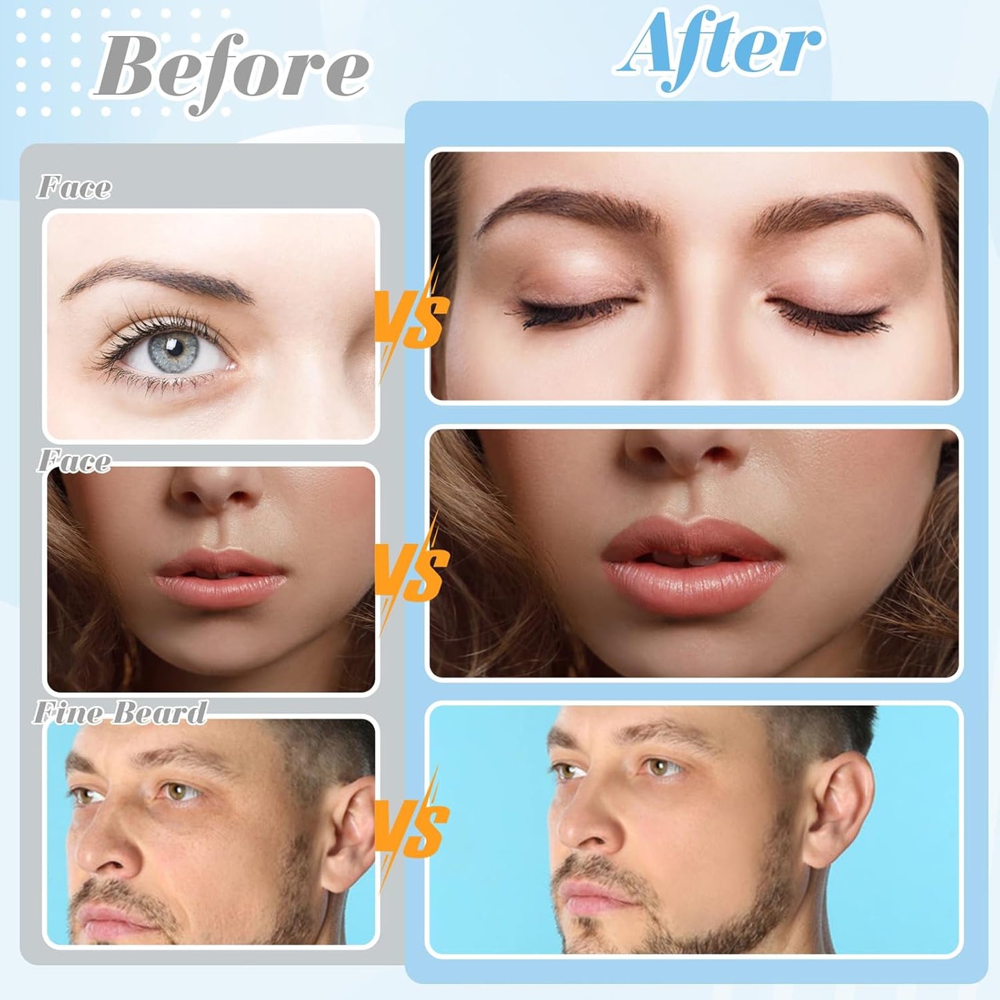 16 Count Dermaplane Razor for Women Face, Professional Facial & Eyebrow Hair Remover, Gentle Skin Exfoliation with Precision Blades，Transparent