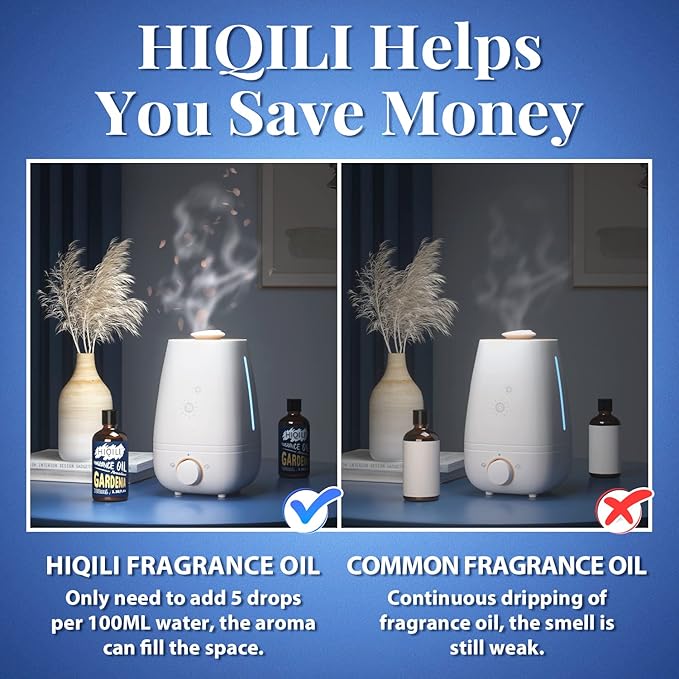 HIQILI Fragrance Oil Gardenia 100ml for Candle Making Scents, Essential Oil for Diffuser Soap Slime, Home Car Scented Oils 3.38 Fl.Oz
