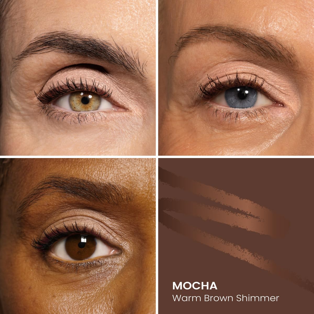 PRIME PROMETICS PrimeEyes Glide Eyeliner for Mature Women – Waterproof, Long-Stay and Mess-Proof – Gel Creme Texture, Discreet Sharpener and Effective Smudger (Mocha Shimmer)