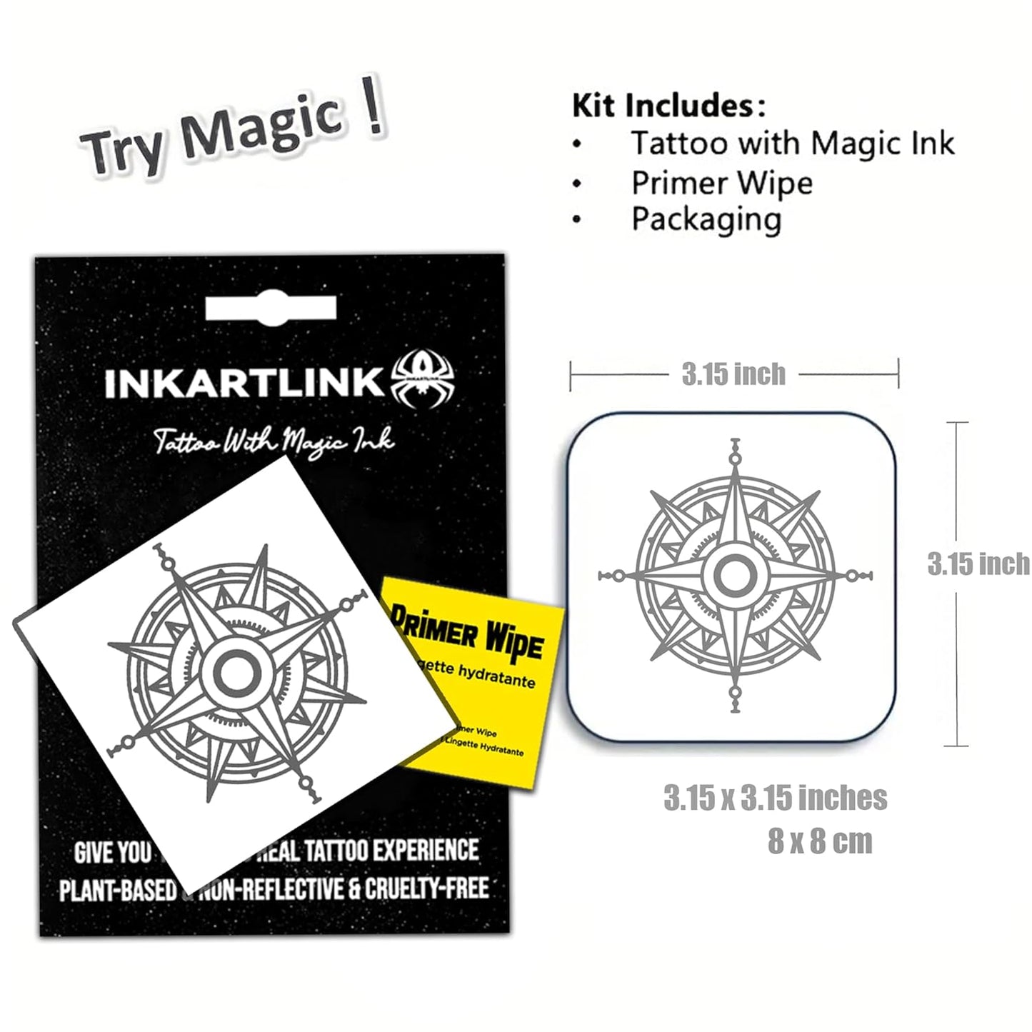 INKARTLINK Semi Permanent Tattoo, Temporary Tattoo, Star Arrow, Waterproof, Kid