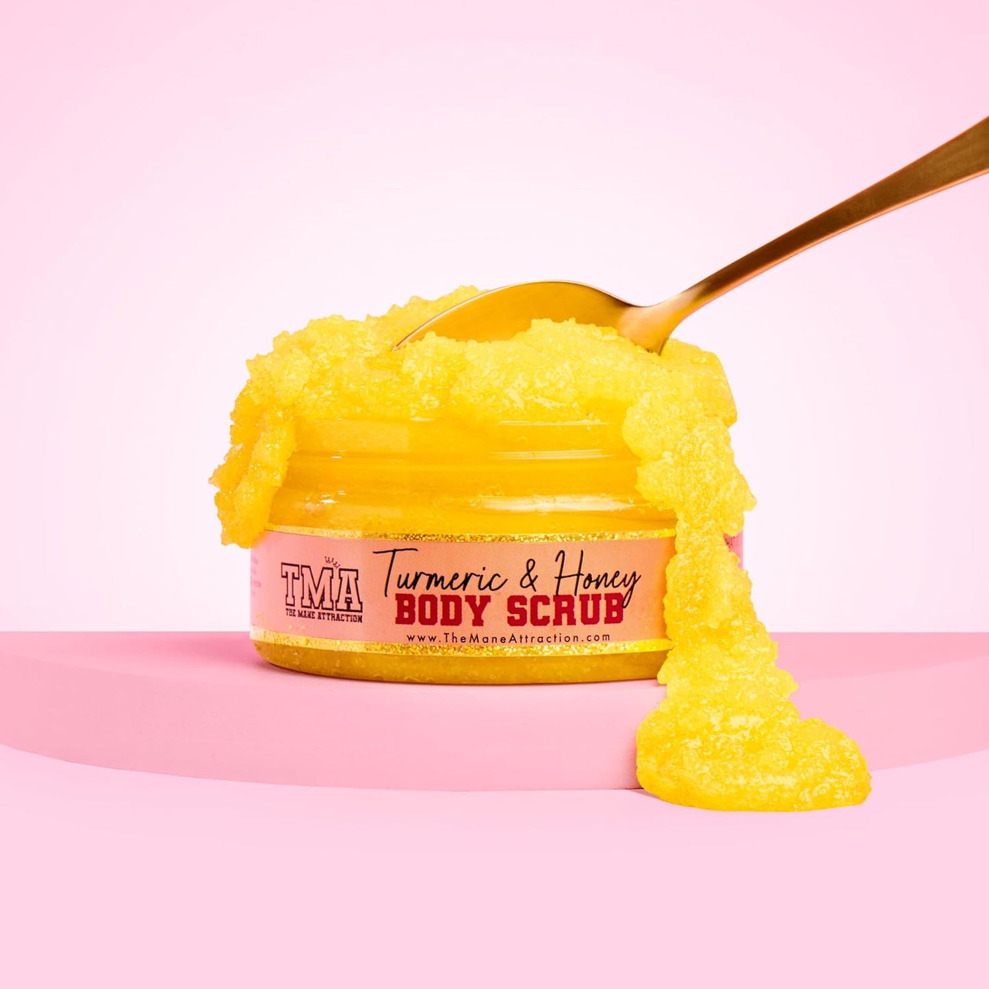 Turmeric Honey Body Scrub 8oz – Exfoliating Scrub for Dark Spots, Hyperpigmentation & Ingrown Hairs – Natural Brightening Face & Body Scrub with Tea Tree & Neem