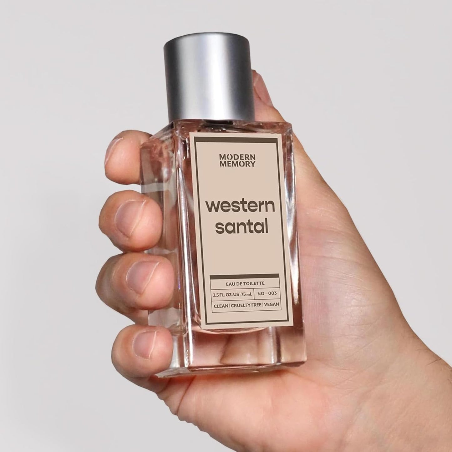 Modern Memory Western Santal Eau de Toilette for Men, 2.5 fl oz - Notes of Spicy Cardamom, Wild Musk & Rich Sandalwood