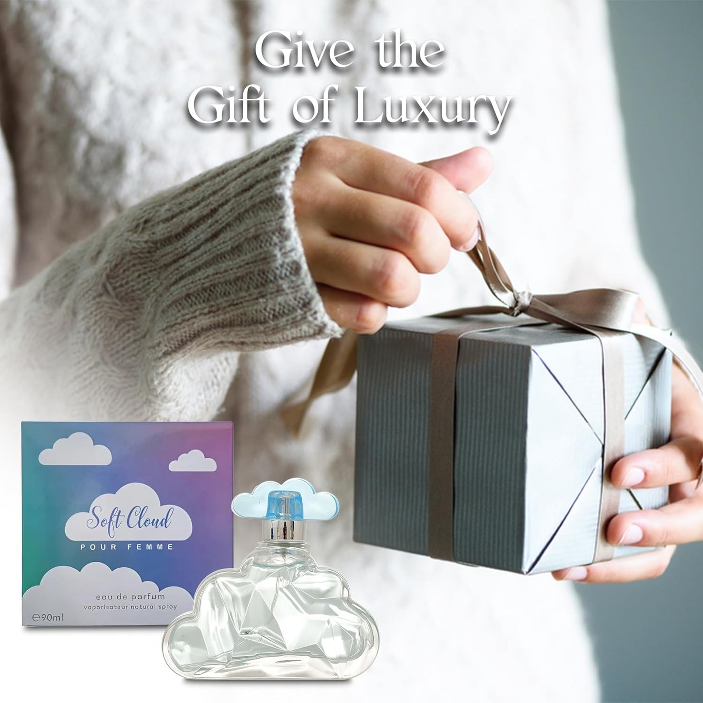 2PCS Soft Cloud Eau de Parfum for Women - 90ml Floral & Fruity Perfume with Lavender, Coconut, Vanilla & Pear, Long-Lasting Feminine Fragrance