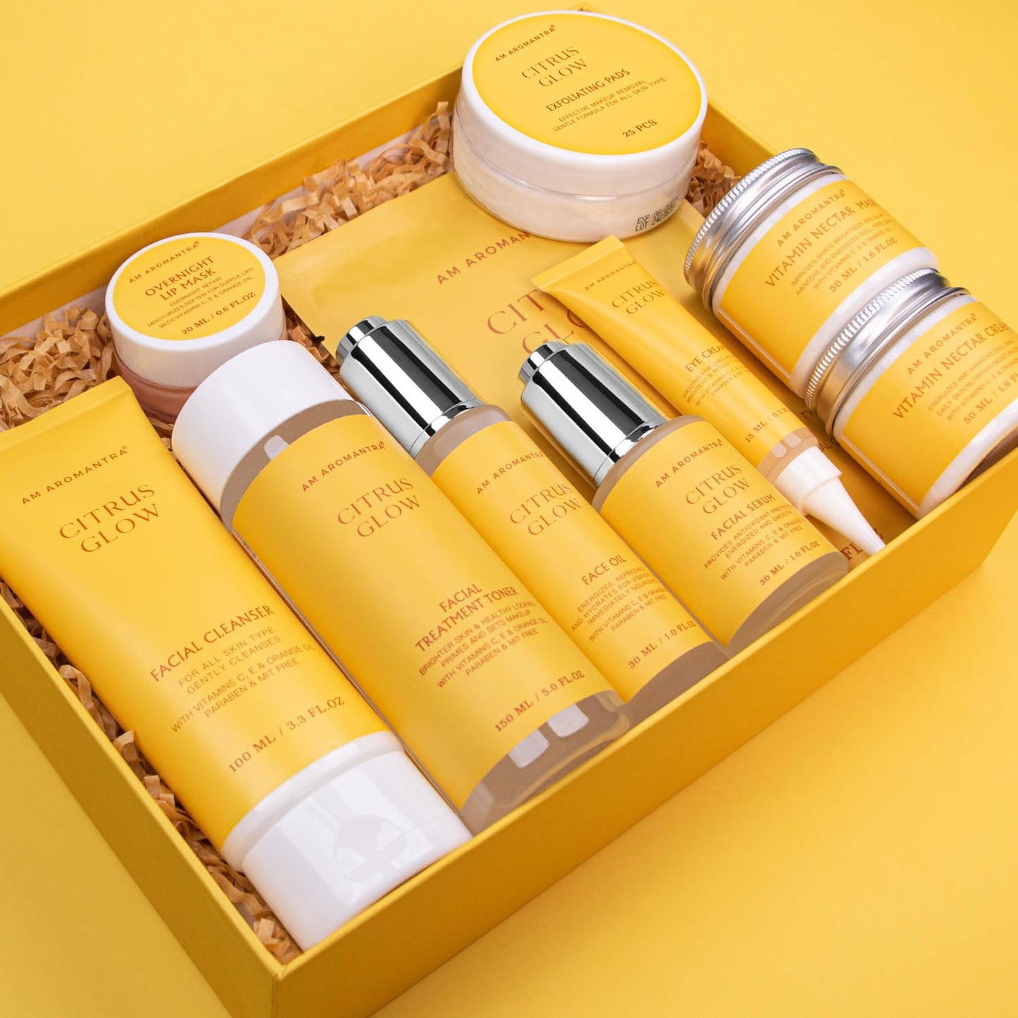 Complete 10-Piece Skin Care Set|Rich in Orange Essential Oil, Vitamin C, Vitamin E| Hydrating, Revitalizing, and Nourishing Facial Treatment – Achieve Radiant and Youthful Skin