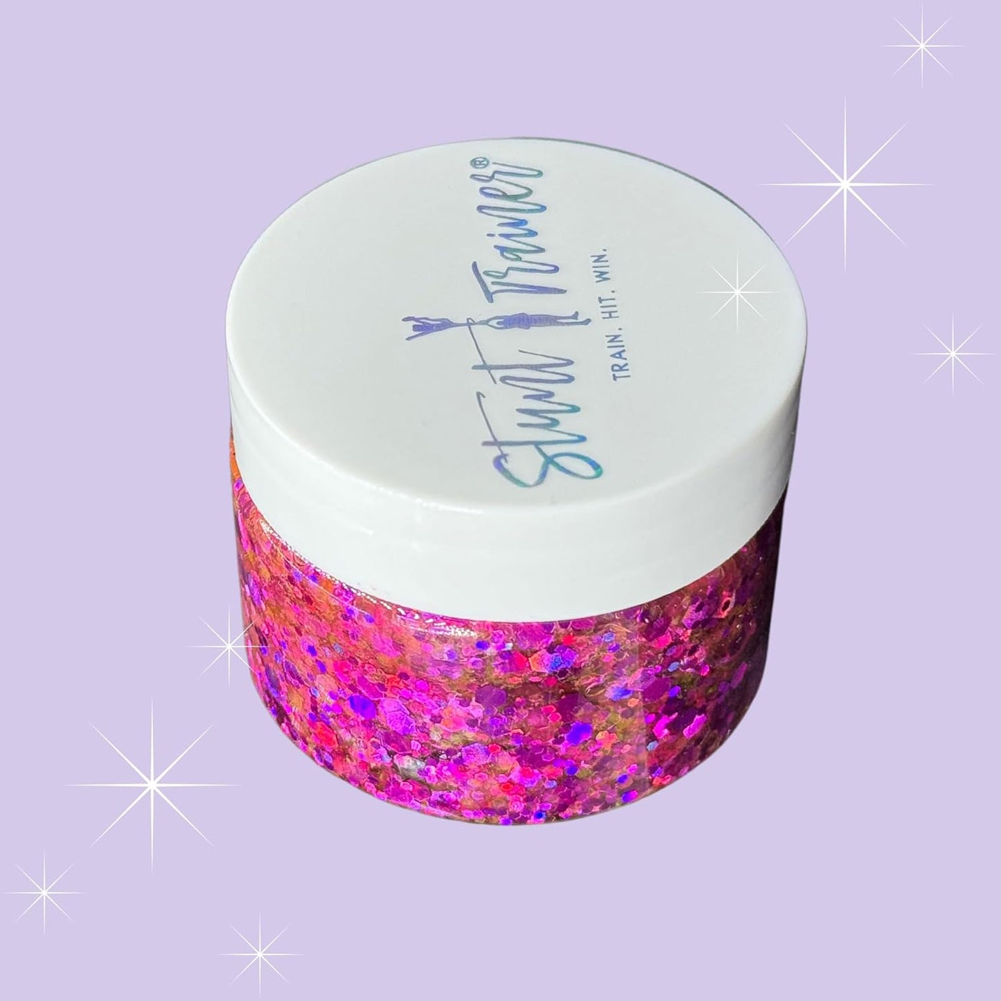 Stunt Trainer Cheer Glitter Face Body Makeup Peel Off Gel Chunky Holographic 15 Colors 1.6oz Vegan Cruelty Free Nontoxic Cheerleader Cheerleading Makeup