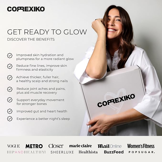 CORREXIKO Marine Collagen Powder Supplement Unflavored - 1kg & 5oz Bundle - 10,000mg Double Hydrolyzed Collagen Peptides per Serving - Formulated for Maximum Absorption - Hair, Skin & Nails