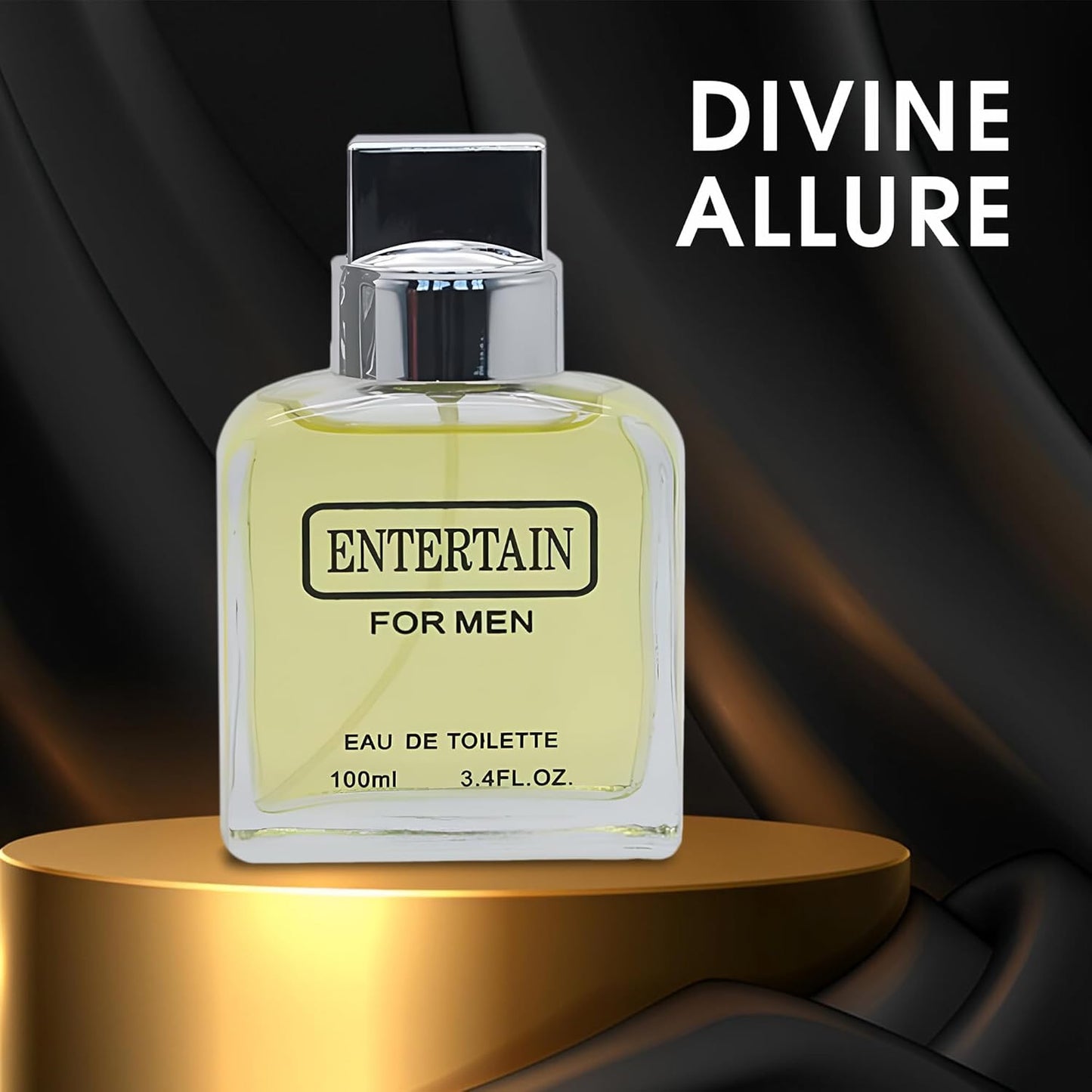 Entertain Men's Perfume–Dynamic & Charismatic Fragrance with Fresh Citrus,Spicy Accents,and Woody Notes Eau de Toilette 100ML for All Skin