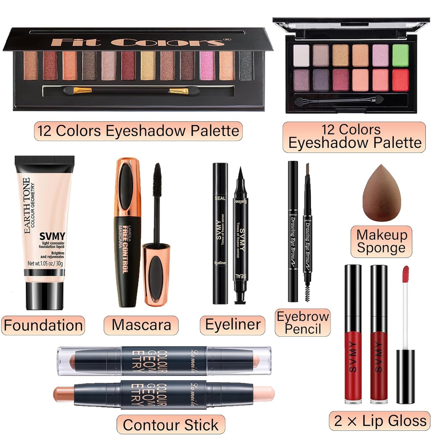 Makeup Set for Women, Makeup Full Kit for Beginners & Professionals, Travel Makeup Set for Teens & Adults, Makeup Gift Set for Girls, Eyeshadow Palette, Lip Gloss, Face & Eye Make up