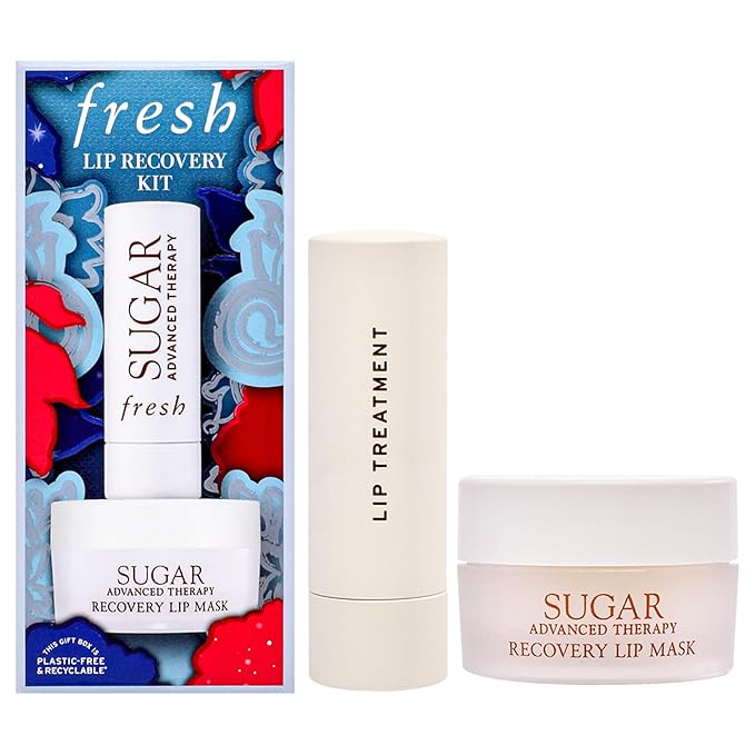 Lip Recovery Kit by Fresh for Women - 2 Pc 0.35oz Sugar Advanced Therapy Lip Mask, 0.15oz Sugar Advanced Therapy Lip Treatment
