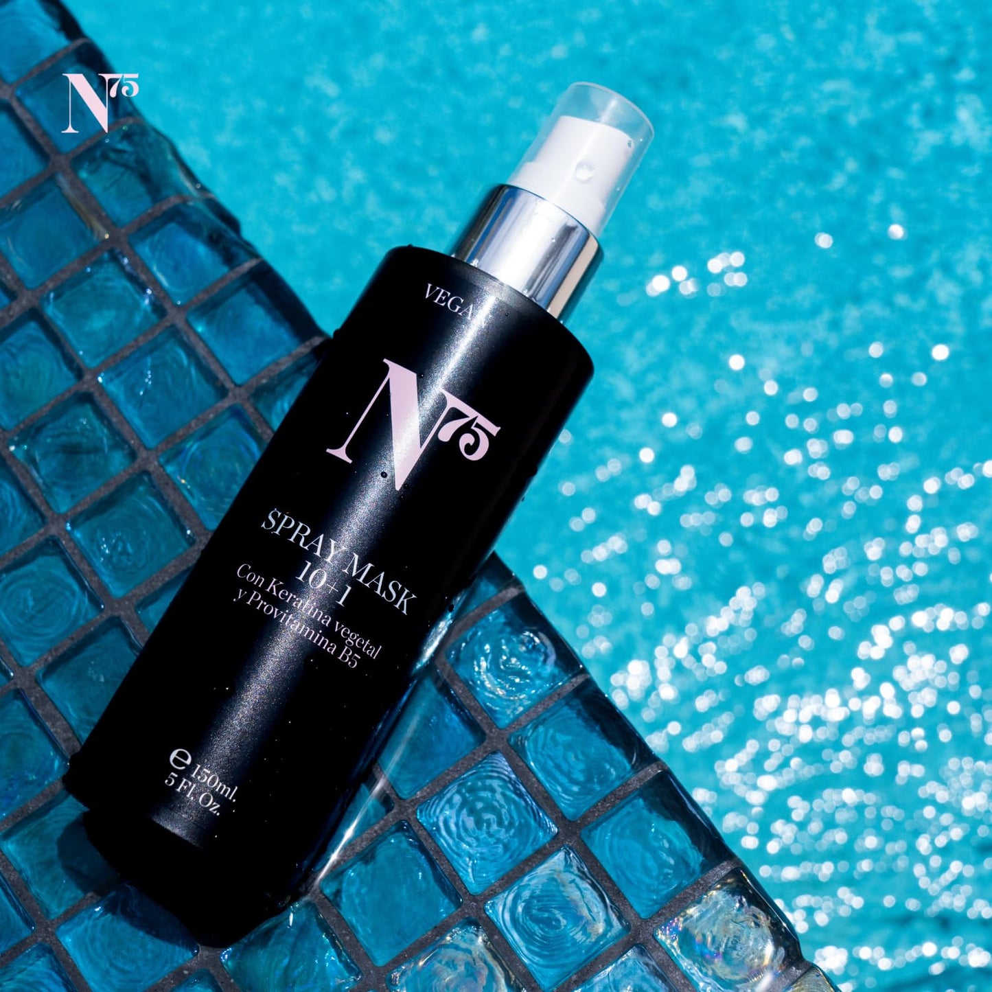 N75 10+1 Spray Mask 5.1 fl oz – Leave-in Hair Treatment with Pro-Vitamin B5 – Vegan Heat Protectant & UV Shield – Hydrating Spray for Color-Treated, Curly, Frizz-Prone or Damaged Hair