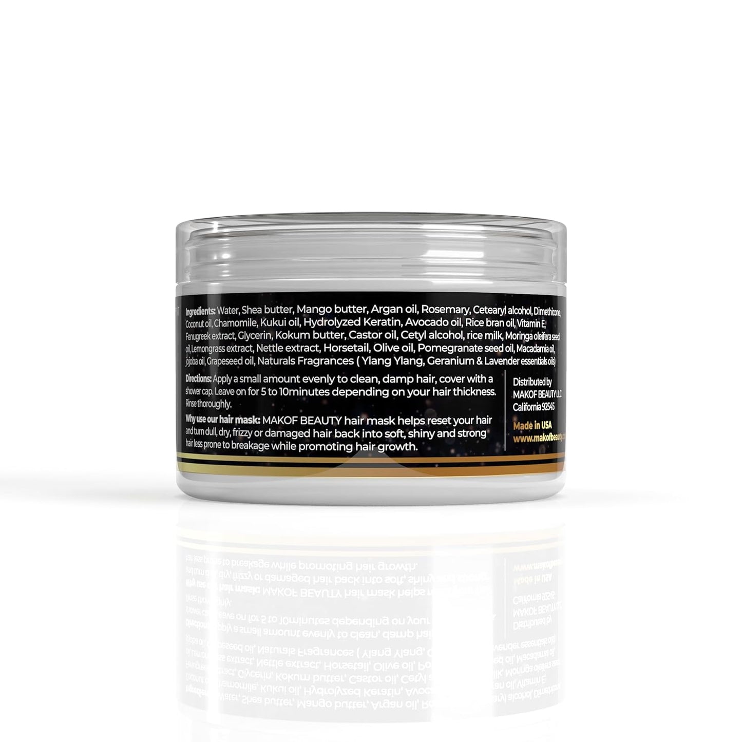 Restorative Hair Growth Treatment, Deep Repair Hair Mask Treatment with Mango Butter, Shea Butter, Argan Oil, Natural Ingredients for All Hair Types, 10 Fl Oz