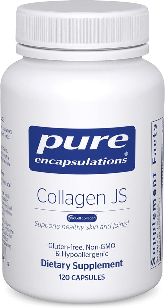 Pure Encapsulations Collagen JS - Skin & Joint Health* - 1,000 mg Hydrolyzed Biocell Collagen - Gluten Free & Non-GMO - 120 Capsules