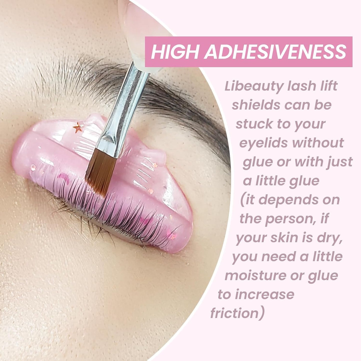 Libeauty Premium Lash Lift Rods, Eyelash Lift Shields 7 Sizes, Reusable Silicone Pads for Eyelash Curling & Lifting, C-Curl Pink Cat Shape