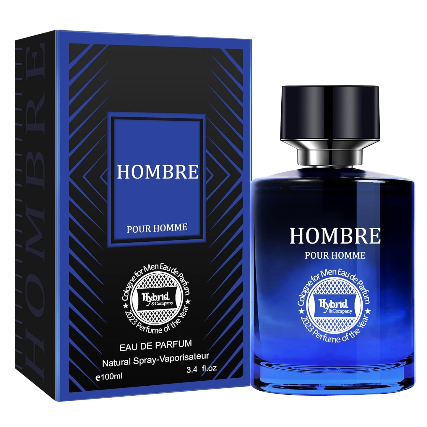 Hybrid & Company Hombre Pour Homme Fresh Seductive Assurance Comfort Scent Mens Fragrance,3.4 Fl Oz