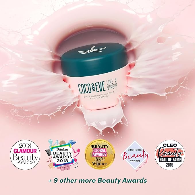 Coco & Eve Like a Virgin Hair Masque - Coconut & Fig Hair Mask for Dry Damaged hair with Shea Butter & Argan Oil for Hair Repair & Hydration | Deep Conditioning Mask Hair Treatment (212 ml)