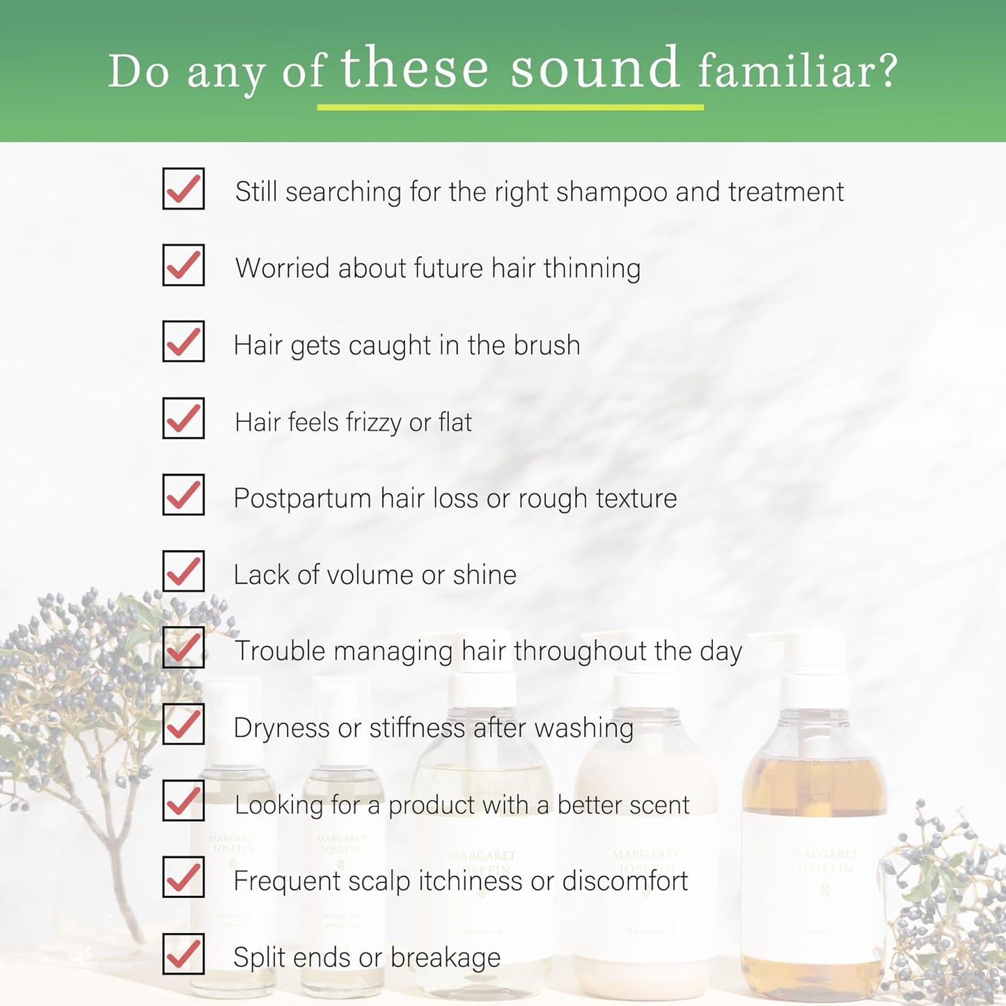 MARGARET JOSEFIN Shampoo & Conditioner Set – Sulfate Free, Hydrating for Smooth and Soft Hair | 2 x 16.9 fl oz (500mL), Made in Japan