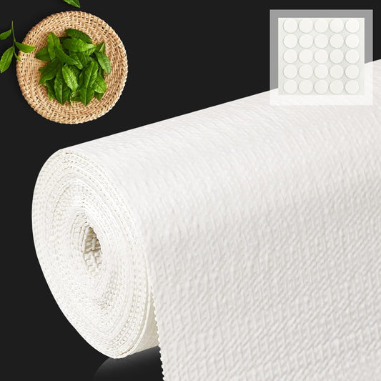 12" x 240" Shelf and Drawer Liner for Kitchen Cabinets Non-Adhesive Easy Cut Non-Slip Shelves Paper, Durable Washable Cupboards Liners Protector Cabinet Bathroom Drawers Pantry Shelving, White