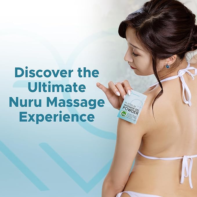 Premium Massage Gel Powder (Pack of 2) | 5g Travel Sachet Makes 500ml/ 16.9 fl oz | Made in Japan | Paraben & Glycerine Free