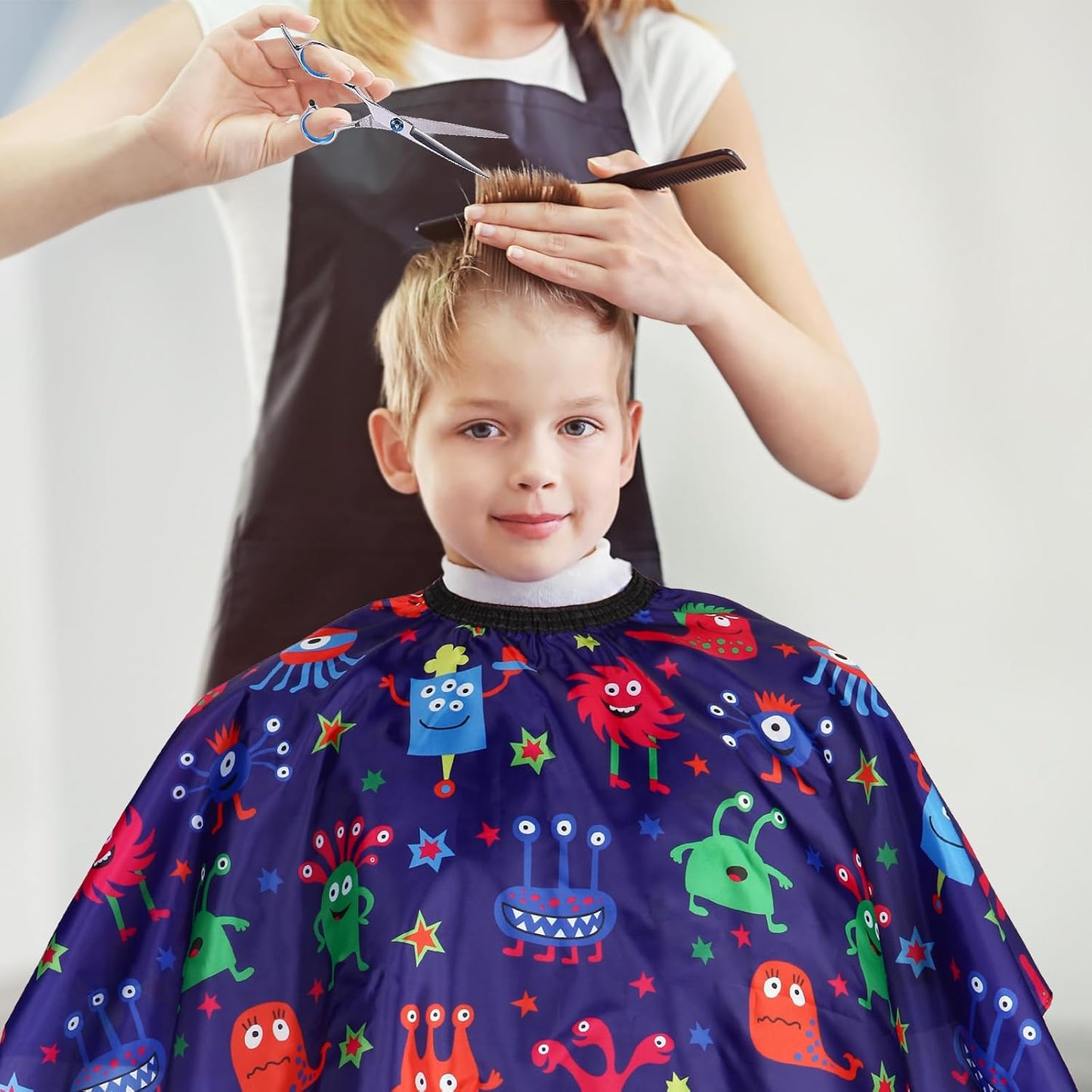 Kids Hair Cutting Cape (2 Pack) Professional Children Salon Barber Apron for Boys and Girls